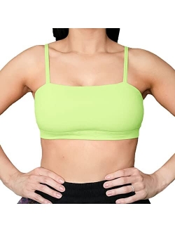 Aoxjox Women's Workout Bandeau Sports Bras Taining Fitness Running Yoga Crop Tank Top