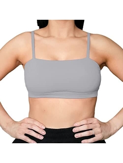 Aoxjox Women's Workout Bandeau Sports Bras Taining Fitness Running Yoga Crop Tank Top