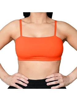 Aoxjox Women's Workout Bandeau Sports Bras Taining Fitness Running Yoga Crop Tank Top