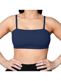 Aoxjox Women's Workout Bandeau Sports Bras Taining Fitness Running Yoga Crop Tank Top