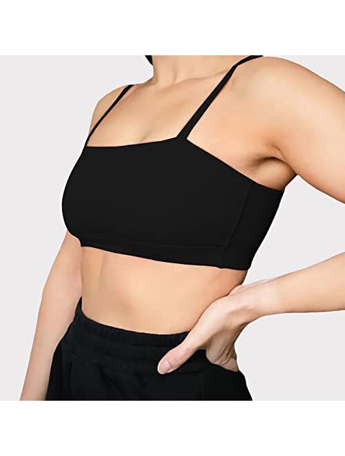 Aoxjox Women's Workout Bandeau Sports Bras Taining Fitness Running Yoga Crop Tank Top