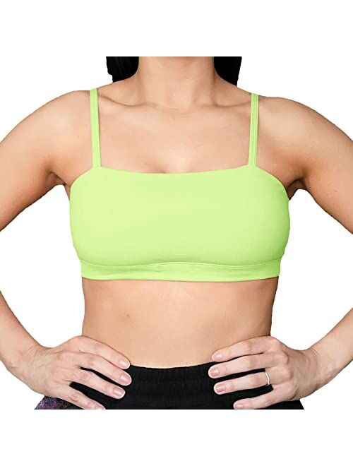 Aoxjox Women's Workout Bandeau Sports Bras Taining Fitness Running Yoga Crop Tank Top