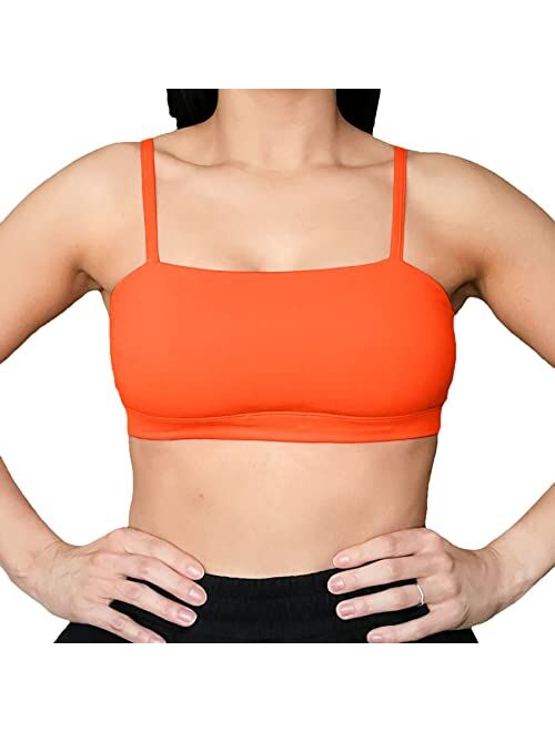 Aoxjox Women's Workout Bandeau Sports Bras Taining Fitness Running Yoga Crop Tank Top