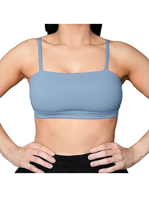 Aoxjox Women's Workout Bandeau Sports Bras Taining Fitness Running Yoga Crop Tank Top