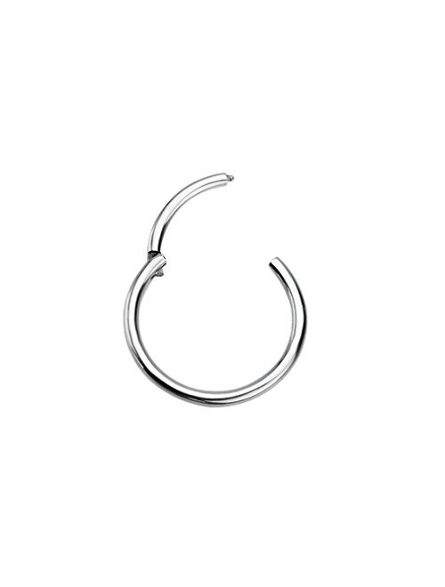 Urban Body Jewelry 16G Hinged Stainless Steel Segment Hoop Ring 5/16" - 1 Piece