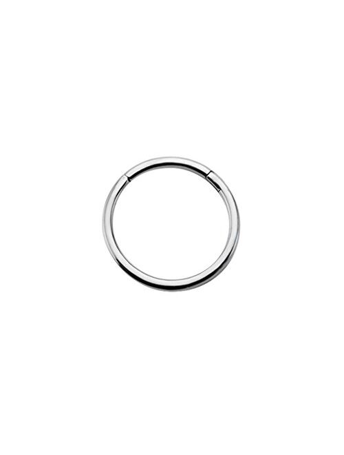 Urban Body Jewelry 16G Hinged Stainless Steel Segment Hoop Ring 5/16" - 1 Piece