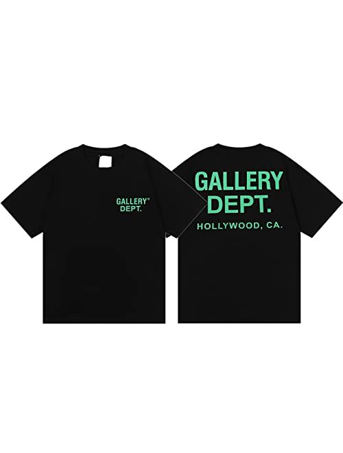 NNROOXLF Summer Gallery Dept Shirt for Men Women Classic Letter Logo T Shirts Street Trend Fashion Short Sleeve Tee Tops