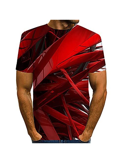 RJRA Men's Short Sleeve T-Shirt 3D Print Graphic T-Shirt