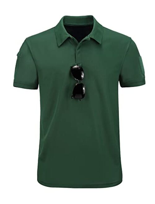 LLdress Men's Golf Polo Shirts Short Sleeve Casual Outdoor Sports Athletic Tennis T-Shirt