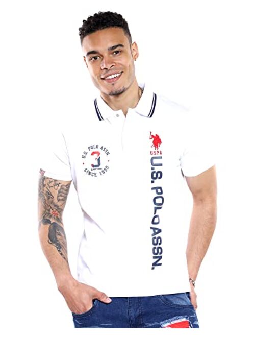 U.S. Polo Assn. Short Sleeve Slim Fit Snap Closure Polo