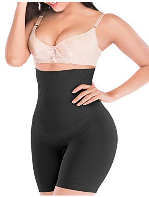 Sliot High Waisted Shapewear Power Shorts Waist Underwear Tummy Control Body Shaper Panties Mid Thigh Butt Lifter Bodysuit