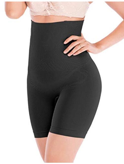 Sliot High Waisted Shapewear Power Shorts Waist Underwear Tummy Control Body Shaper Panties Mid Thigh Butt Lifter Bodysuit