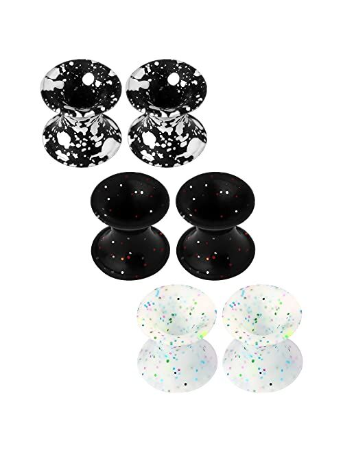 OUFER Silicone Tunnels 3 Pairs Ear Gauges Soft Ear Plugs Flesh Double Flared Ear Piercing Jewelry Stretcher Expander Set for Women Men