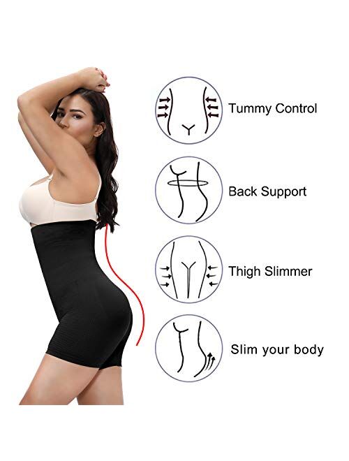 SIMIYA High Waisted Body Shaper Shorts, Shapewear for Women Tummy Control Women's Shapewear Thigh Slimmers