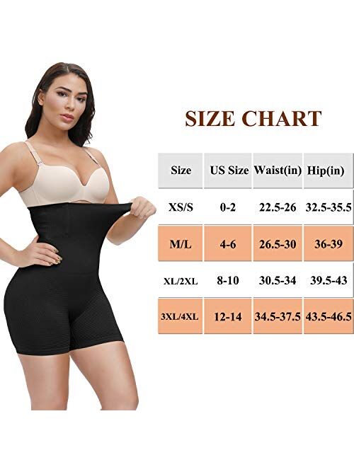 SIMIYA High Waisted Body Shaper Shorts, Shapewear for Women Tummy Control Women's Shapewear Thigh Slimmers