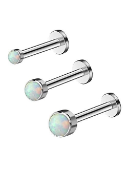 Cartilage Earrings Pack Grade 23 Solid Titanium Lip Ring Lip Piercings Studs Cartilage Earrings Crystal Labret Piercing Jewelry Helix Tragus Earrings