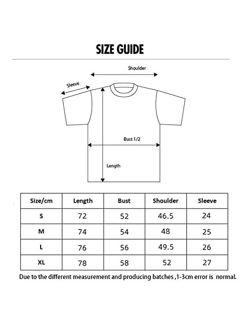 Rultody Big V Shirt Cotton Fashion Print Loose Hip Hop Letter V-Lone Short Shirt Couple Crew Top for Men and Women A-White