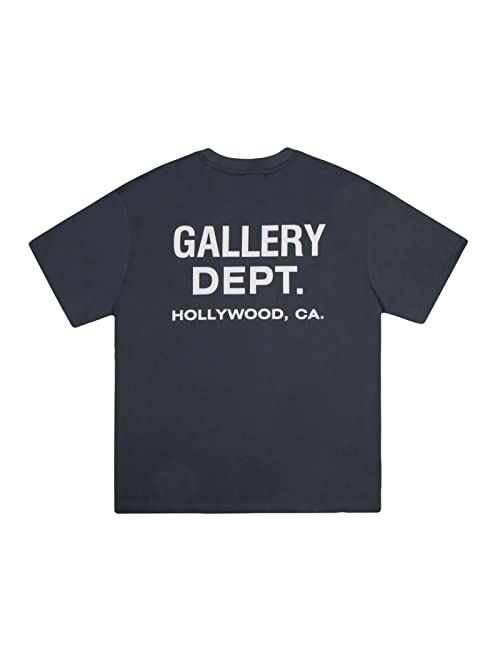 Ofdhrec Gallery Dept T-Shirt Graphic Fashion Hip Hop T Shirt Cotton Retro Style Casual Short Sleeve Tee Tops for Men Women Youth