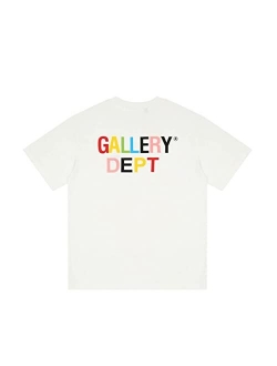 Liuwine Gallery Dept Summer Short Sleeve Fashion T-Shirt Hip Hop Alphabet Print Shirt Crew Neck Unisex Men's and Women's Tops