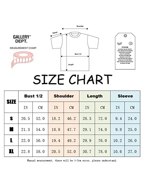 Liuwine Gallery Dept Summer Short Sleeve Fashion T-Shirt Hip Hop Alphabet Print Shirt Crew Neck Unisex Men's and Women's Tops