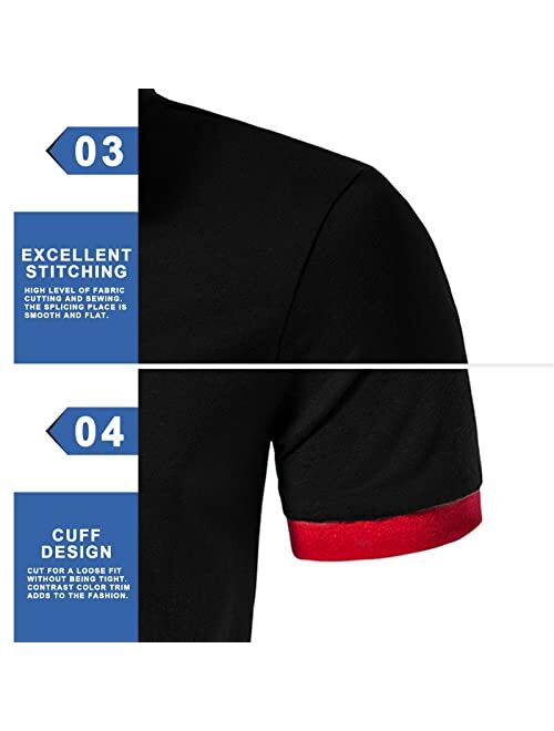 CEHT Mens Polo Shirts Short Sleeve Cotton Golf Polo Shirts for Men Regular Fit Casual Tops