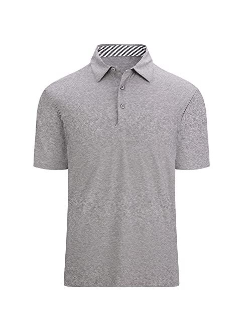 DUOFIER Men's Golf Polo Shirt Quick-Dry T-Shirts Moisture Wicking Top