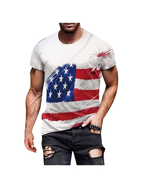 Pafei Tyugd Camo T-Shirt for Men Military Shirt Camouflage T-Shirt Big and Tall Shirts Camo Shirt, Men's Summer Short Sleeve Tops