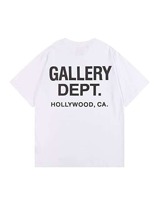 Generic Gallery Dept T-Shirts for Men Graphic Fashion Short Sleeve Shirts Hip Hop Street Cotton Casual Loose Tees Tops for Women