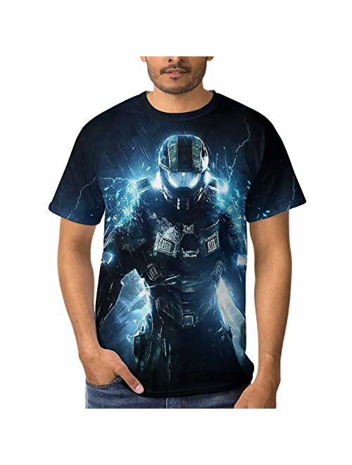 DILTHMU Halo Master Chief 3D Printed T-Shirt Unisex Casual Summer T-Shirts Personality Crewneck Short Sleeve Tops Tee