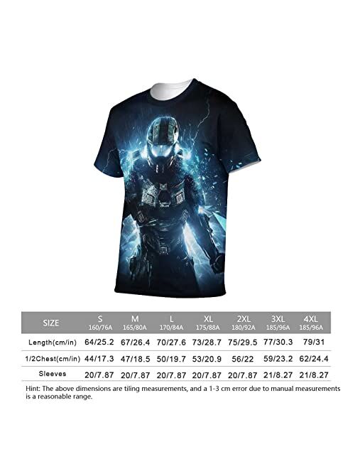 DILTHMU Halo Master Chief 3D Printed T-Shirt Unisex Casual Summer T-Shirts Personality Crewneck Short Sleeve Tops Tee