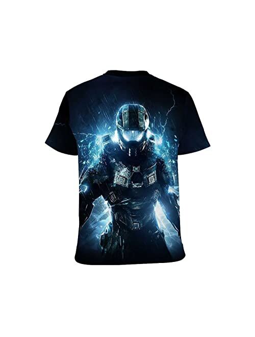 DILTHMU Halo Master Chief 3D Printed T-Shirt Unisex Casual Summer T-Shirts Personality Crewneck Short Sleeve Tops Tee