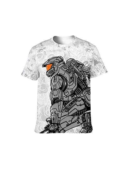 DILTHMU Halo Master Chief 3D Printed T-Shirt Unisex Casual Summer T-Shirts Personality Crewneck Short Sleeve Tops Tee