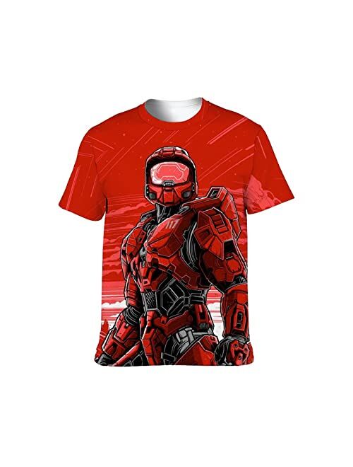 DILTHMU Halo Master Chief 3D Printed T-Shirt Unisex Casual Summer T-Shirts Personality Crewneck Short Sleeve Tops Tee