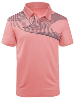 JACKETOWN Polo Shirt Performance Golf Sports Polo Shirt Lightweight Tennis Short Sleeve Shirt