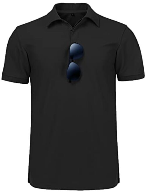 JACKETOWN Polo Shirt Performance Golf Sports Polo Shirt Lightweight Tennis Short Sleeve Shirt