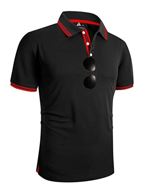 JACKETOWN Polo Shirt Performance Golf Sports Polo Shirt Lightweight Tennis Short Sleeve Shirt