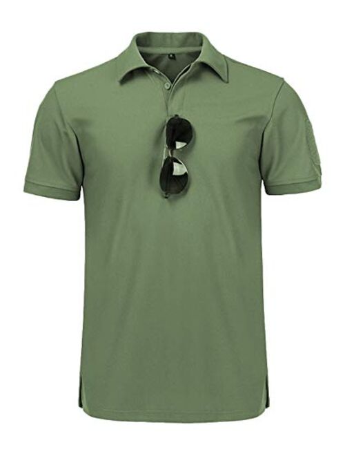 LLdress Men's Golf Polo Shirts Short Sleeve Summer Casual Outdoor Sports Tennis T-Shirt