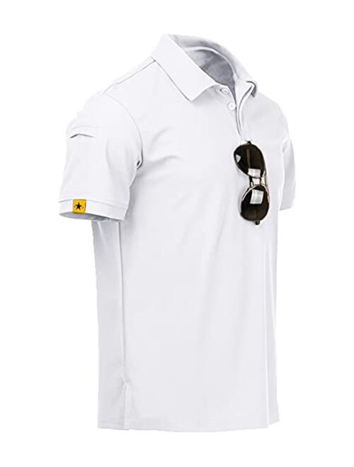 LLdress Men's Golf Polo Shirts Short Sleeve Summer Casual Outdoor Sports Tennis T-Shirt