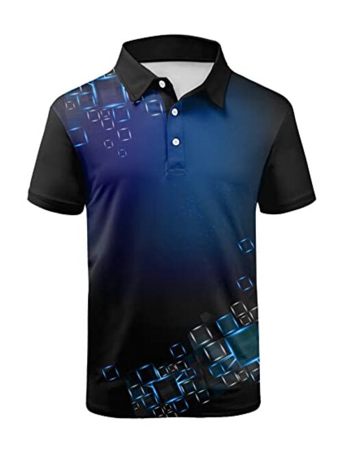 LLdress Men's Golf Polo Shirts Short Sleeve Summer Casual Outdoor Sports Tennis T-Shirt