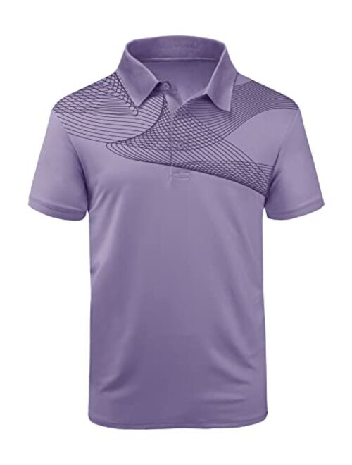 LLdress Men's Golf Polo Shirts Short Sleeve Summer Casual Outdoor Sports Tennis T-Shirt