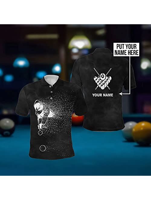Generic Snooker Pool Billiards Shirt 8 Ball - Mens Polo Shirts for Playing Pool Shirts for Men Billiards Tshirts Series 05
