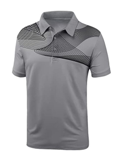 JACKETOWN Mens Golf Polo Shirts Regular Fit Short Sleeve Performance Casual Tennis T-Shirt