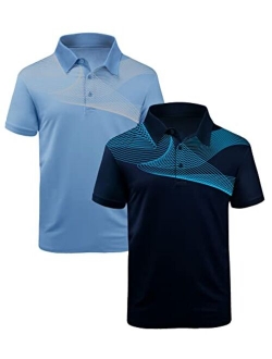 JACKETOWN Mens Golf Polo Shirts Regular Fit Short Sleeve Performance Casual Tennis T-Shirt