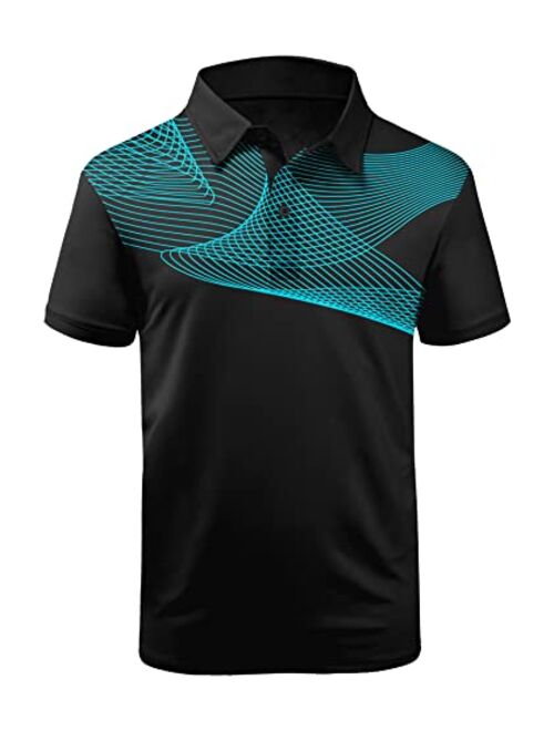 JACKETOWN Mens Golf Polo Shirts Regular Fit Short Sleeve Performance Casual Tennis T-Shirt