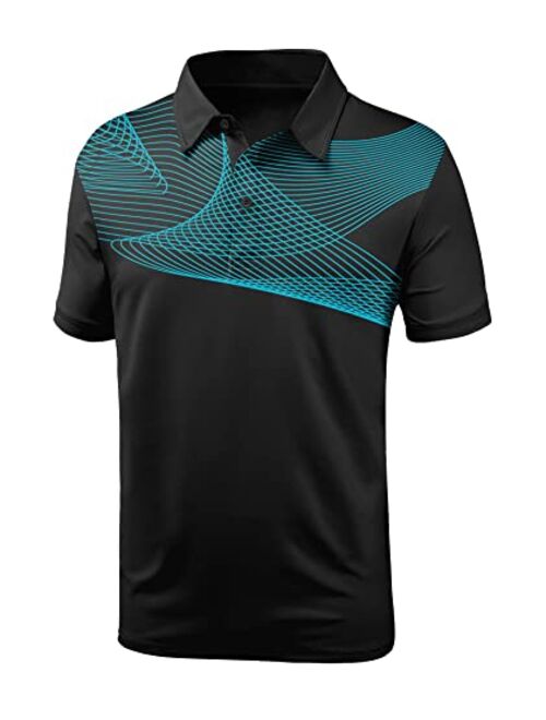 JACKETOWN Mens Golf Polo Shirts Regular Fit Short Sleeve Performance Casual Tennis T-Shirt