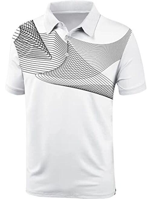 JACKETOWN Mens Golf Polo Shirts Regular Fit Short Sleeve Performance Casual Tennis T-Shirt