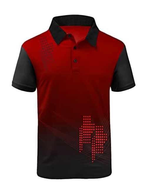 JACKETOWN Mens Golf Polo Shirts Regular Fit Short Sleeve Performance Casual Tennis T-Shirt