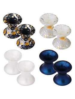 8PCS Soft Silicone Ear Gauges Flexible Ear Skin Tunnels Earlets Plugs Stretcher Expander Set Ear Piercing Jewelry