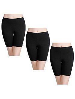 wirarpa Women's Anti Chafing Cotton Underwear Boy Shorts Long Leg Boyshorts Panties 3 Pack