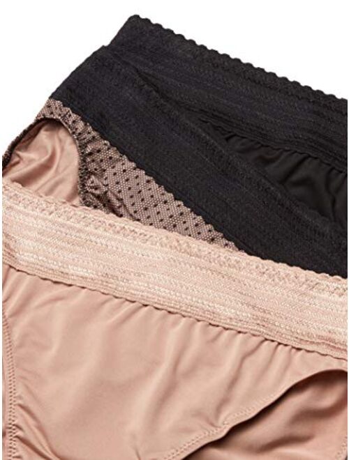 Warner's Women's Blissful Benefits Dig-Free Comfort Waistband with Lace Microfiber Hi-Cut 3-Pack 5109w